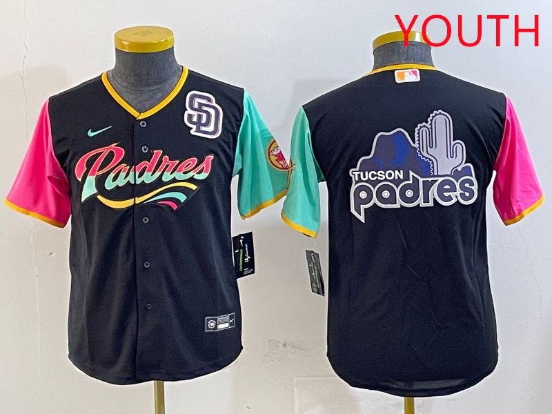 Youth San Diego Padres Blank Black City Edition Game 2025 Nike MLB Jersey style 8